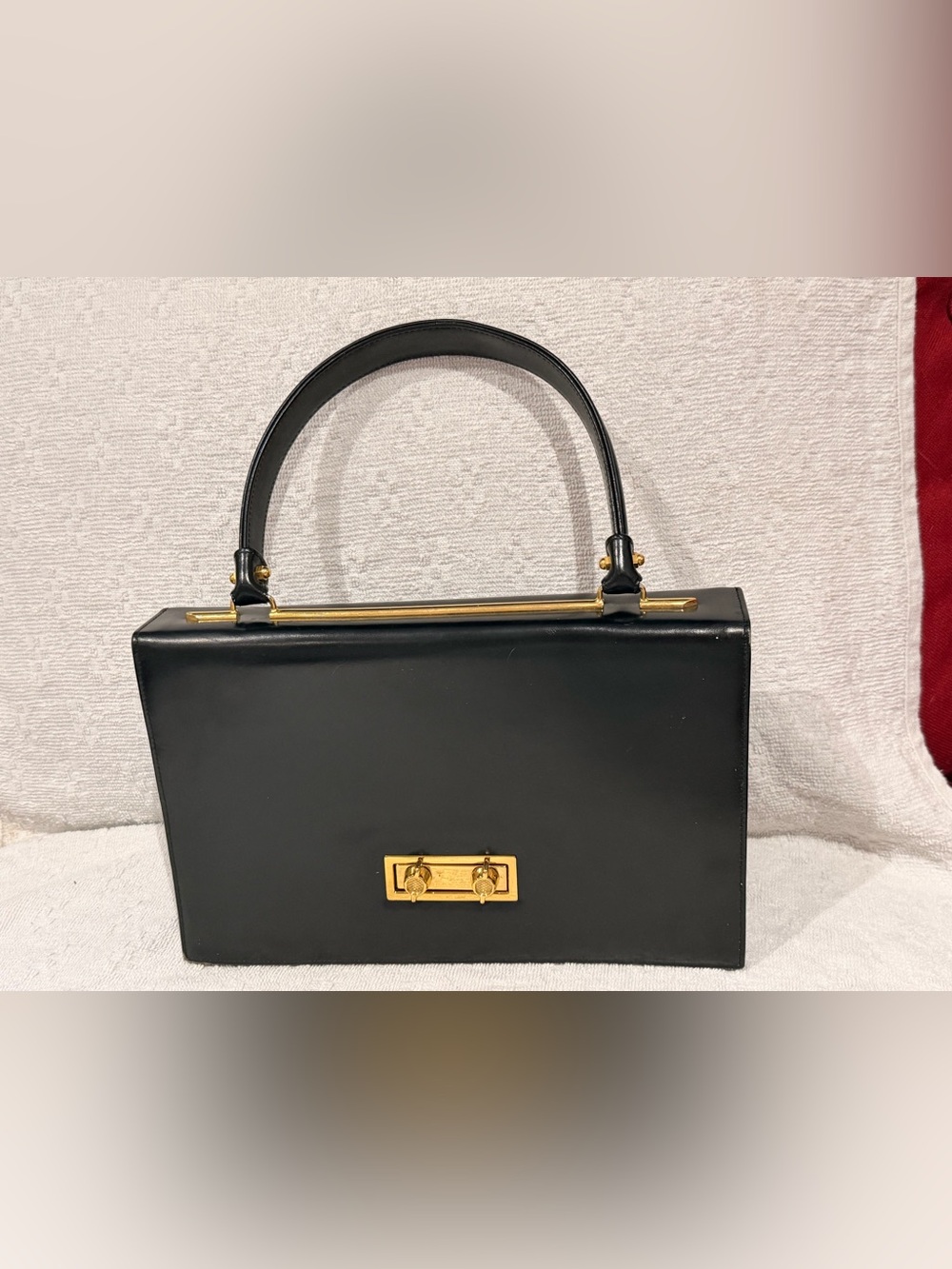 Michelangelo Florence Vintage Leather Handbag Made In Italy Black
